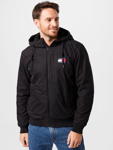 Tommy Jeans Between-Season Jacket in Black: front