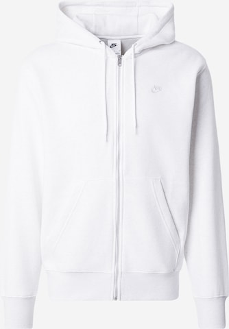 Veste de survêtement 'CLUB' Nike Sportswear en beige : devant