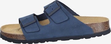 DR. BRINKMANN Muiltjes 'Bonillo' in Blauw: voorkant