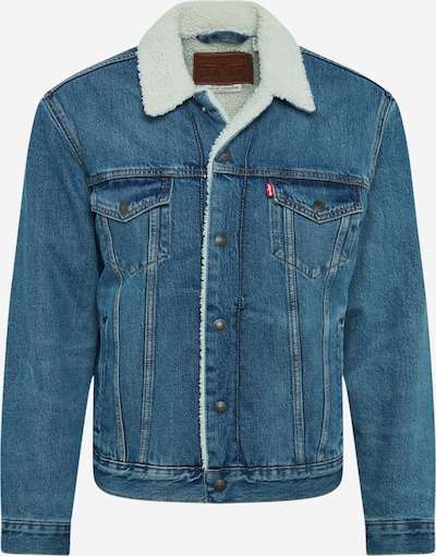 LEVI'S ® Between-Season Jacket 'Type 3 Sherpa Trucker' in Blue denim / White, Item view