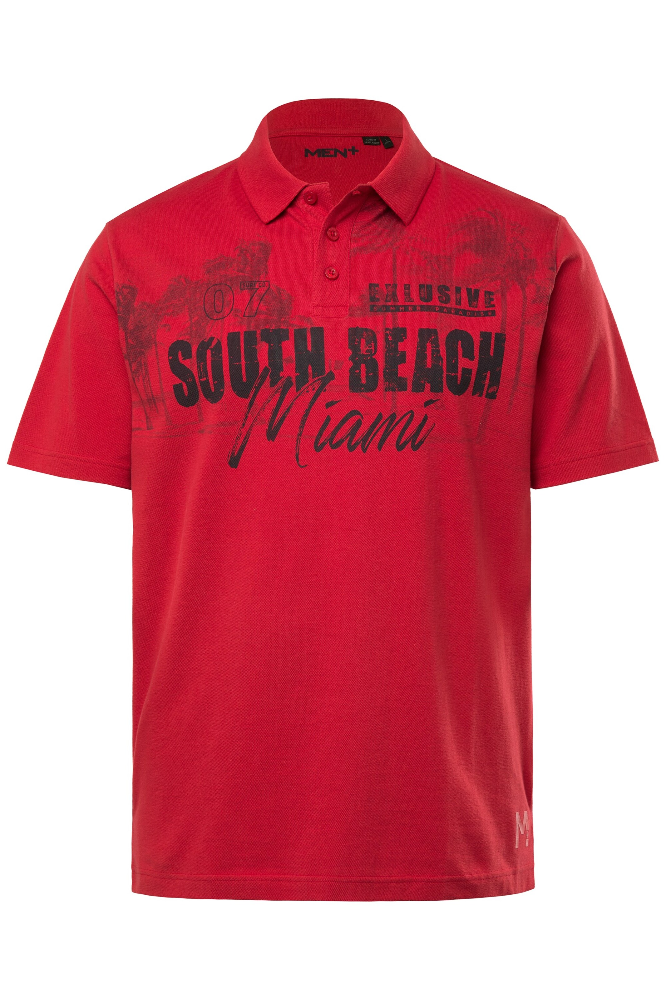 T-Shirt Men Plus en rouge : devant