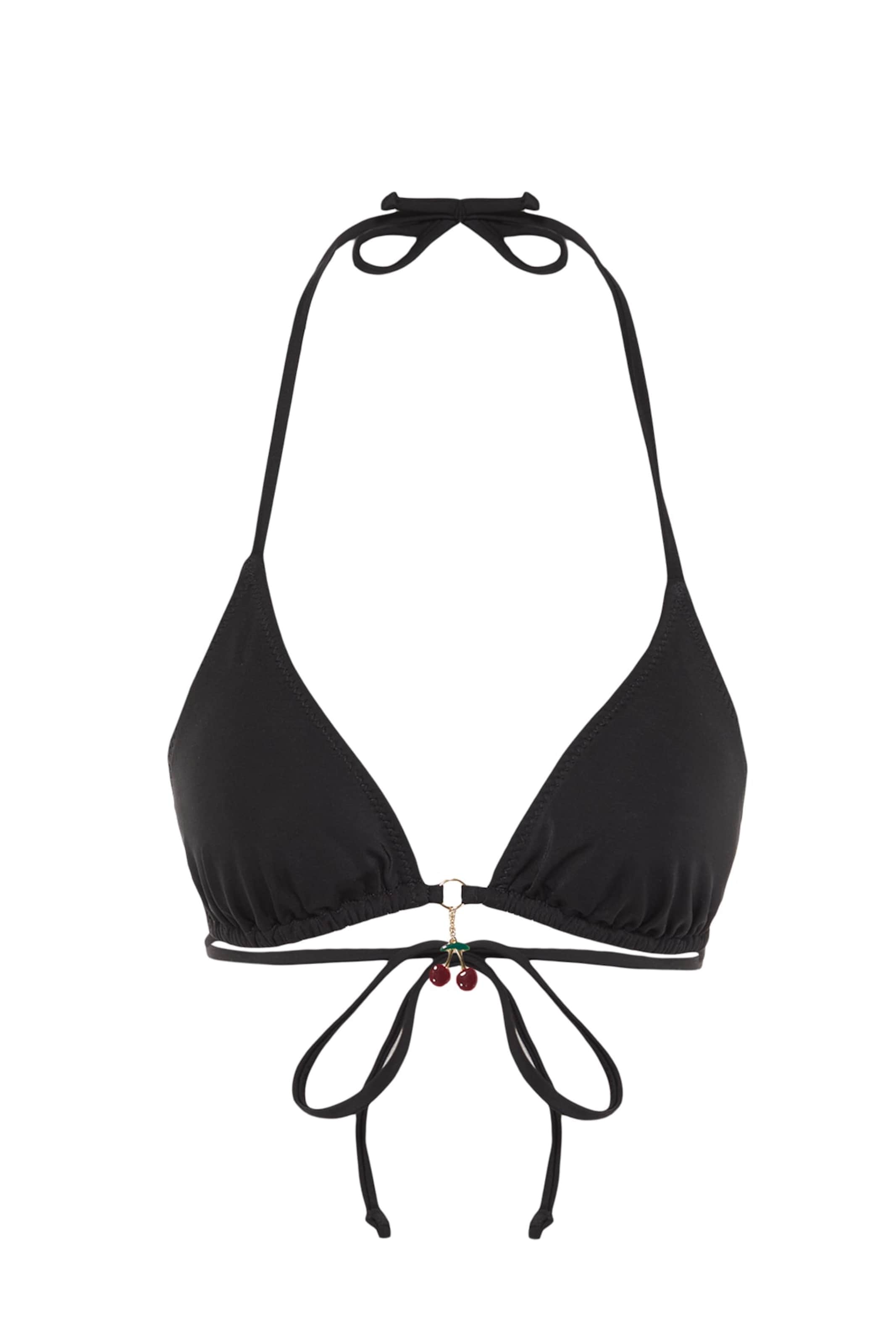Trendyol Triangle Bikini Top in Black: front