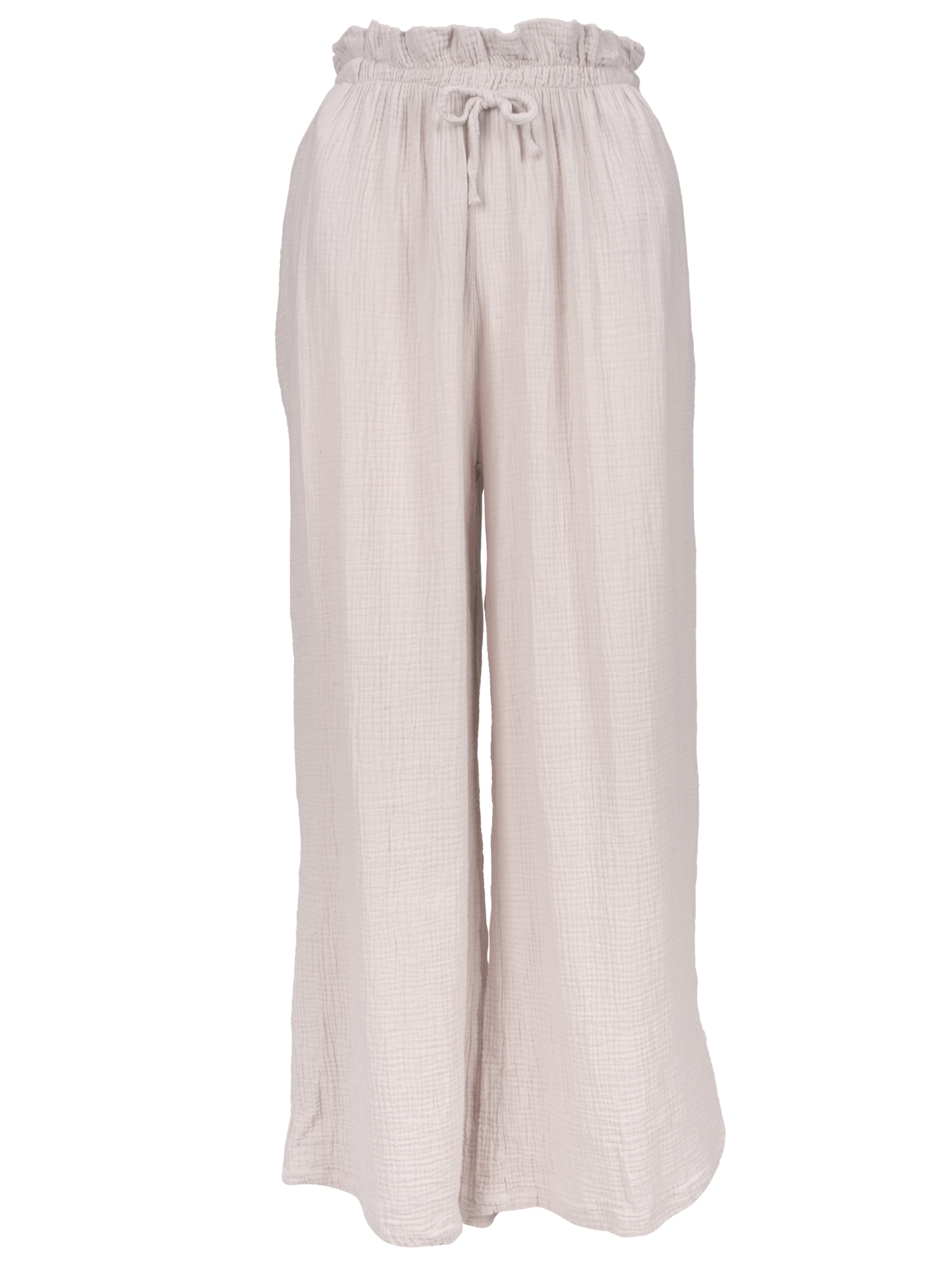 Wide Leg Pantalon 'Liska' Seasons of April en beige : devant