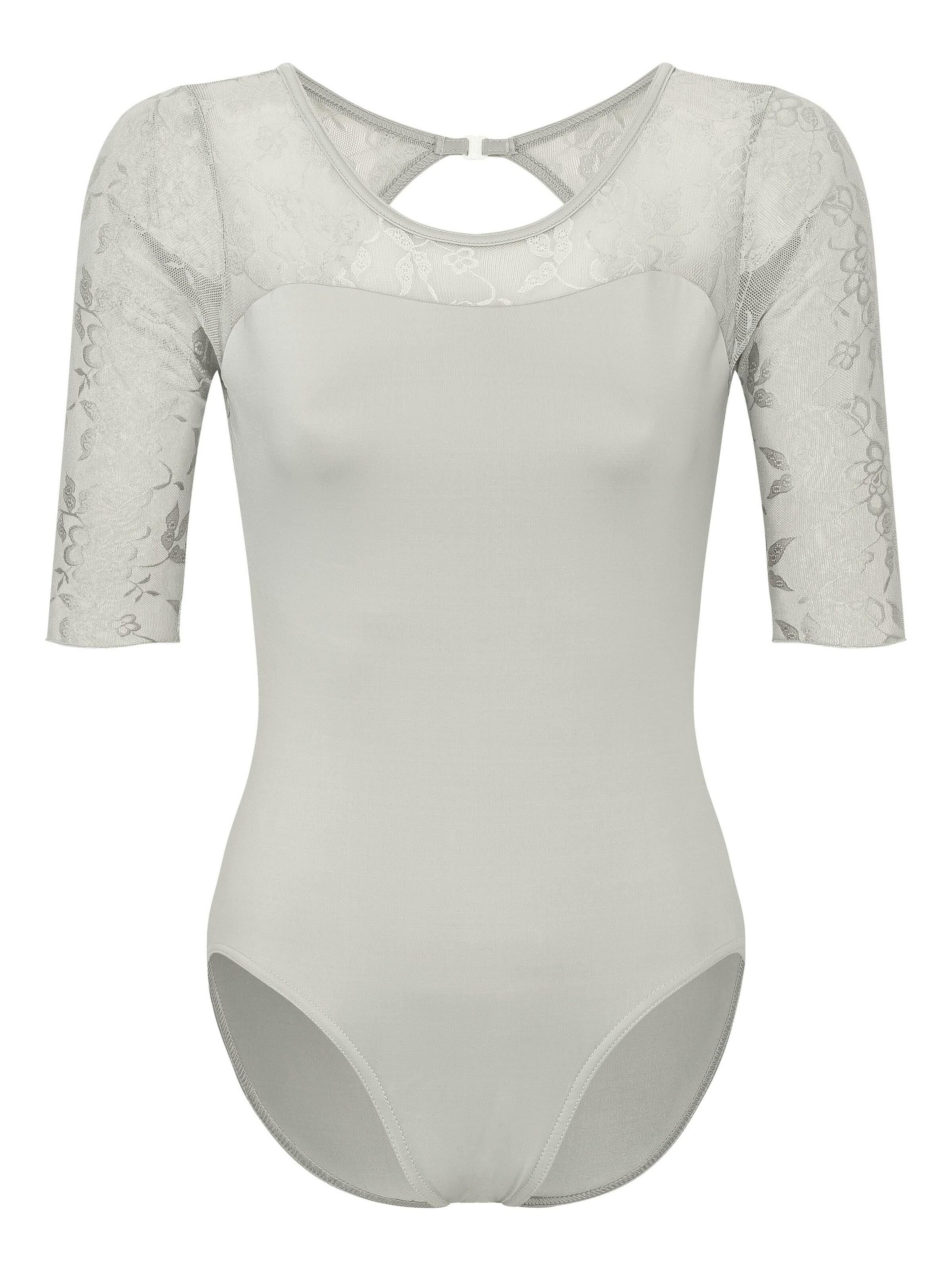 Tanzmuster Athletic Bodysuit 'Ulla' in Grey: front