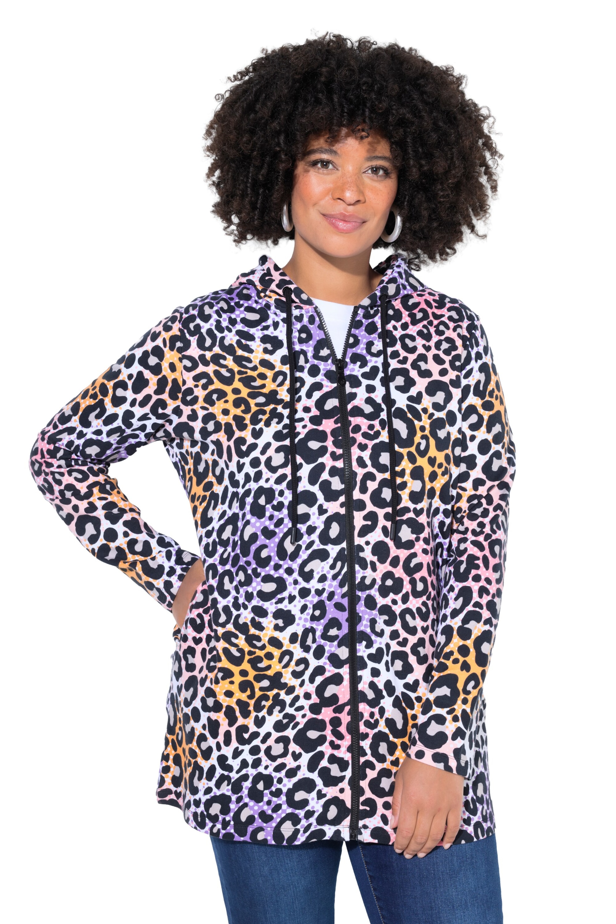 Angel of Style Sweatjacke in Mischfarben: Vorderseite