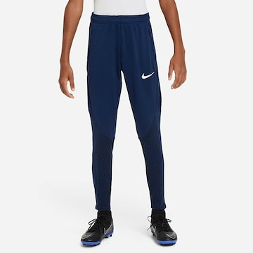 NIKE Slim fit Workout Pants 'Strike' in Blue: front