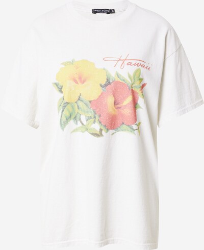 Nasty Gal Oversized Shirt 'Hawaii' in Mixed colors / White, Item view