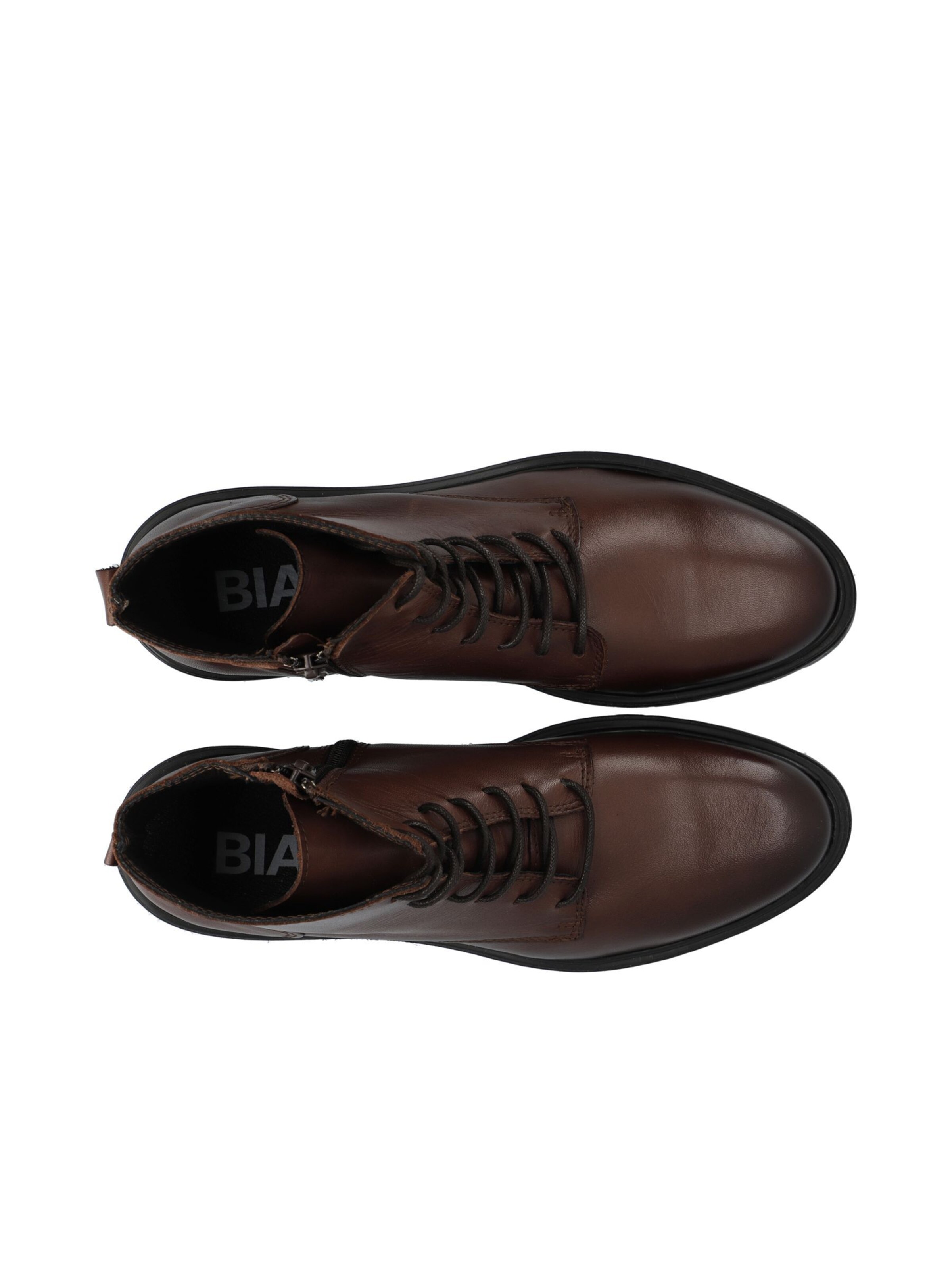 Bianco Lace-Up Ankle Boots 'Gina' in Brown