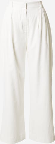 Abercrombie & Fitch Kalhoty se sklady v pase – bílá: přední strana