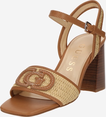 Sandale cu baretă 'GANIKA' de la GUESS pe alb: față