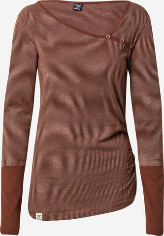 T-shirt Iriedaily en marron : devant