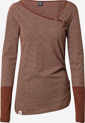 T-shirt Iriedaily en marron : devant