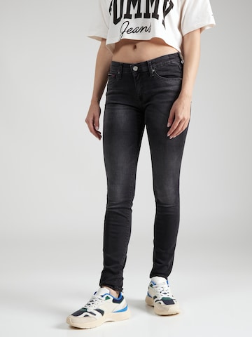 Tommy Jeans - Skinny Calças de ganga 'SOPHIE' em preto: frente