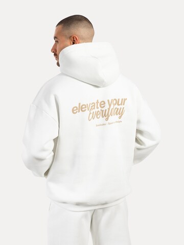Smilodox Zip-Up Hoodie in White