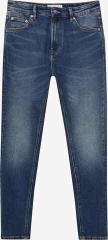 Pull&Bear Slimfit Jeans in Blauw: voorkant