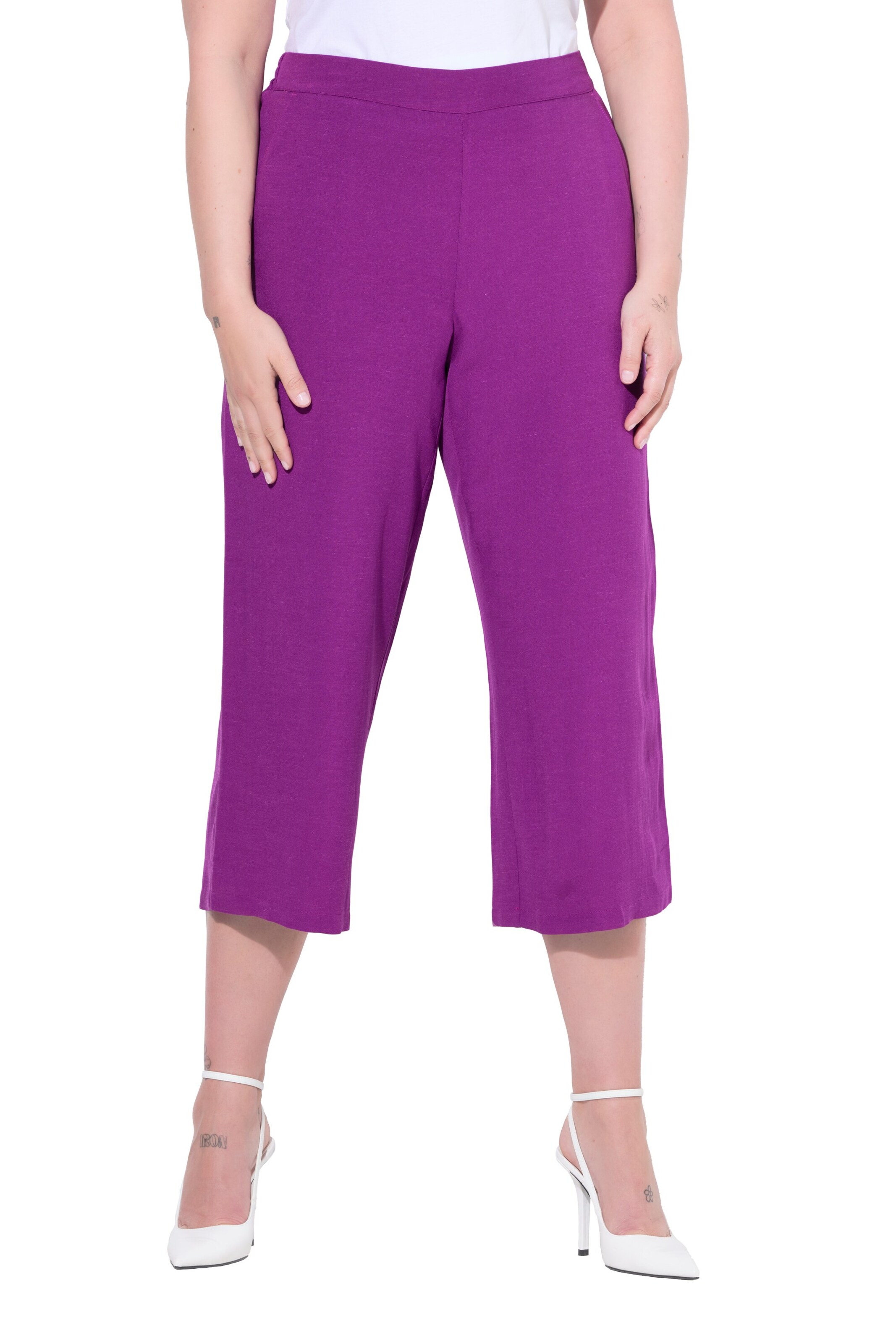 MIAMODA Wide Leg Hose in Lila: Vorderseite