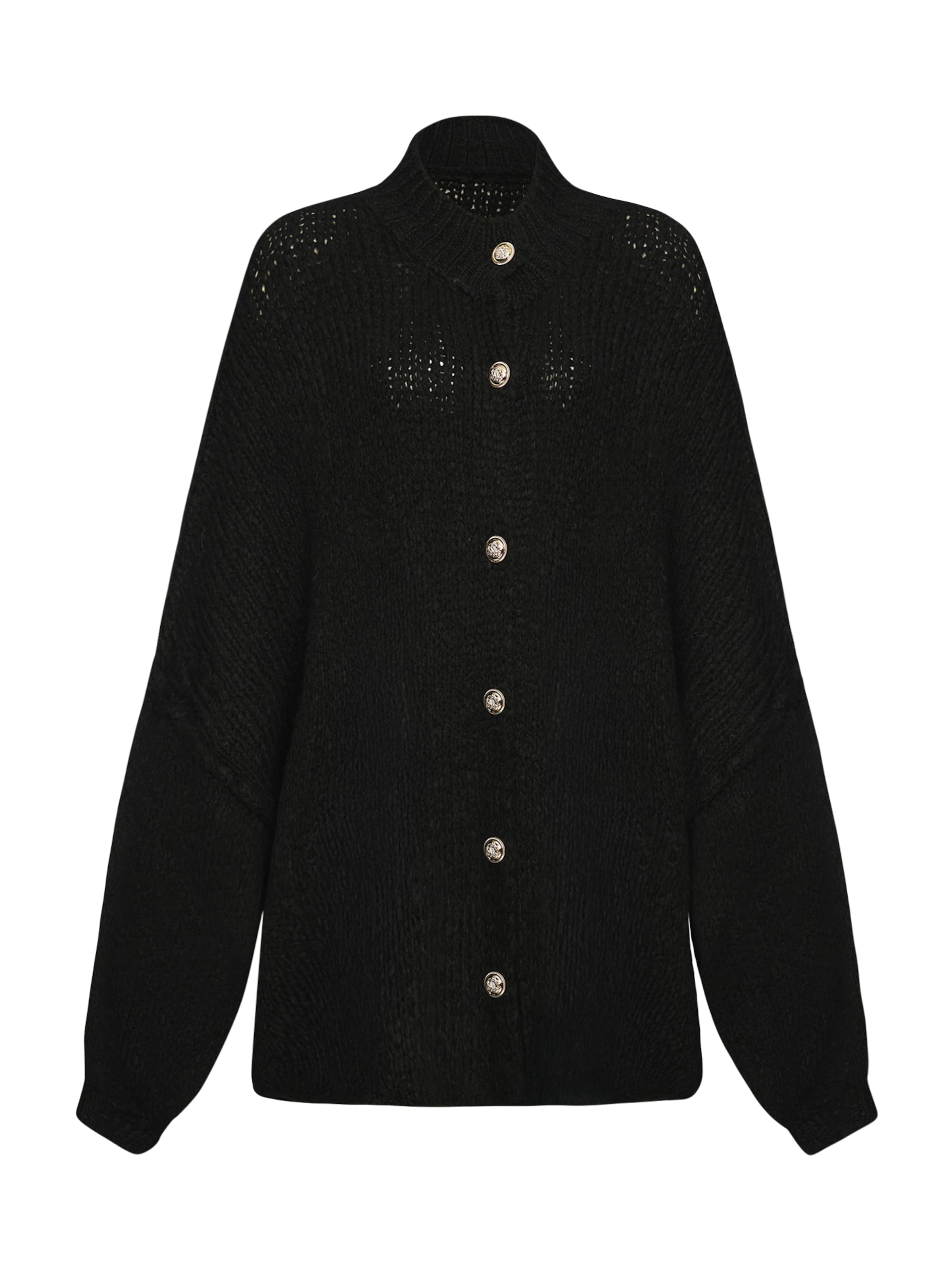 Lilavie Strickjacke ' Lolaa Oversize One Size ' in schwarz, Produktansicht