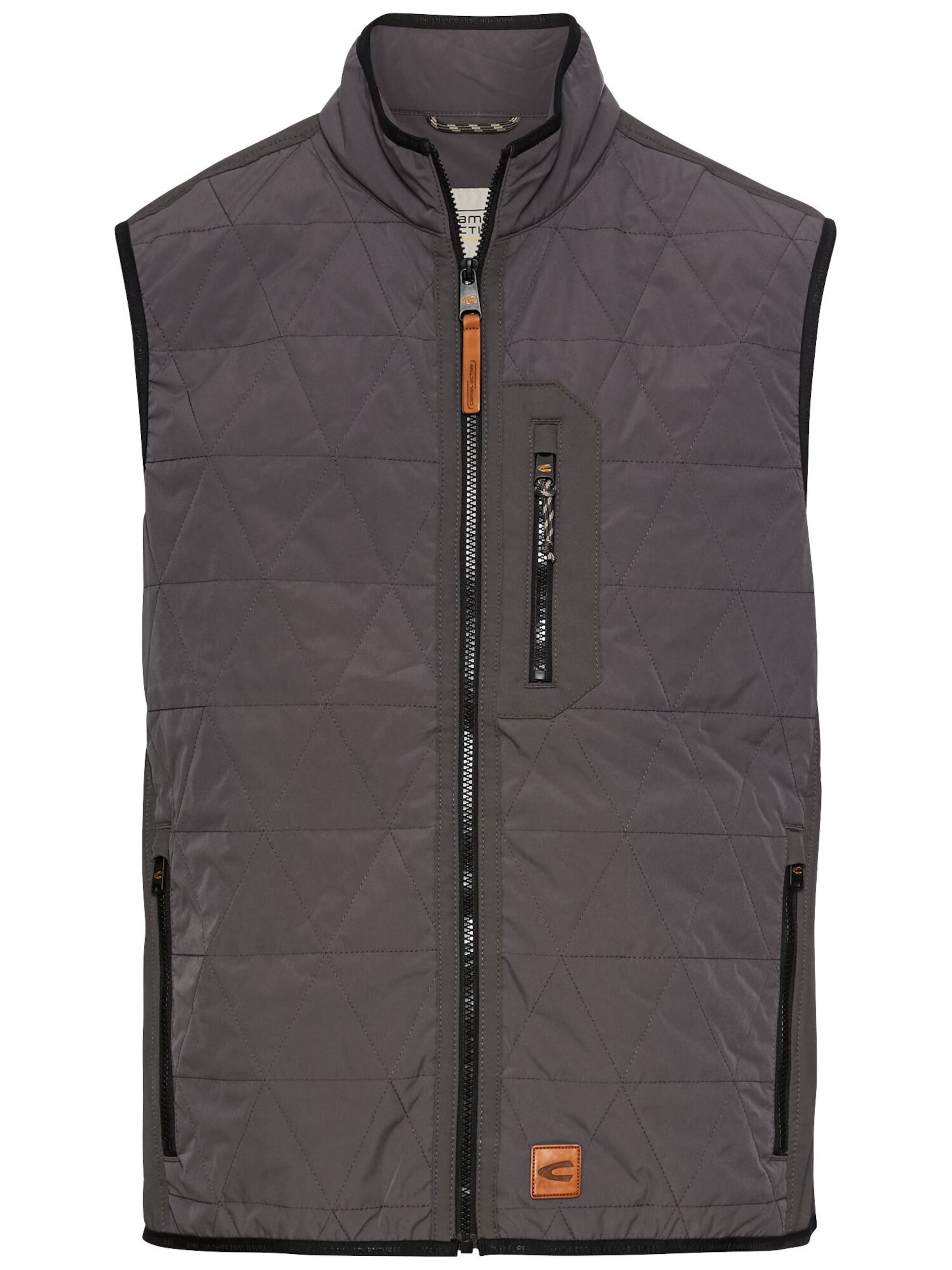 CAMEL ACTIVE Weste mit Stehkragen in Grau: Vorderseite