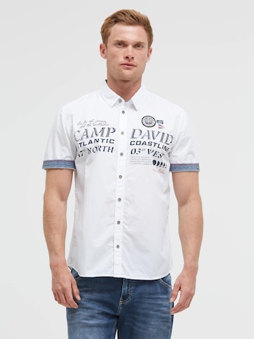 Regular fit Camicia 'French Coast I' di CAMP DAVID in bianco: frontale