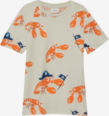 T-Shirt s.Oliver en beige : devant