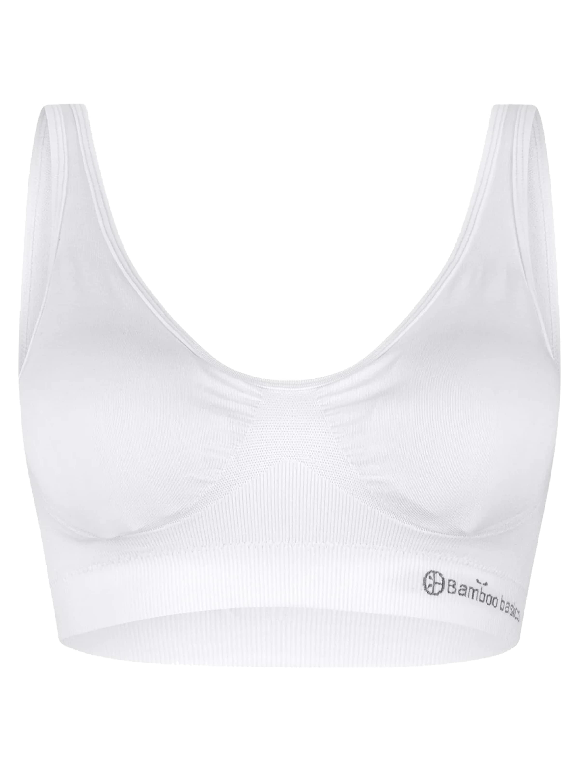 Bamboo basics Bustier BH 'Fleur' in Wit: voorkant