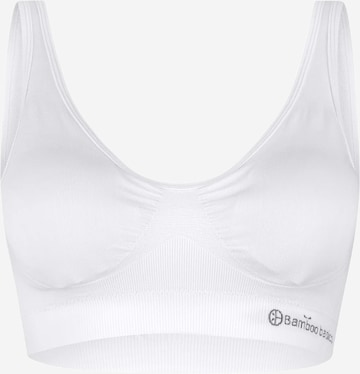 Bamboo basics BH 'Fleur' in Wit: voorkant