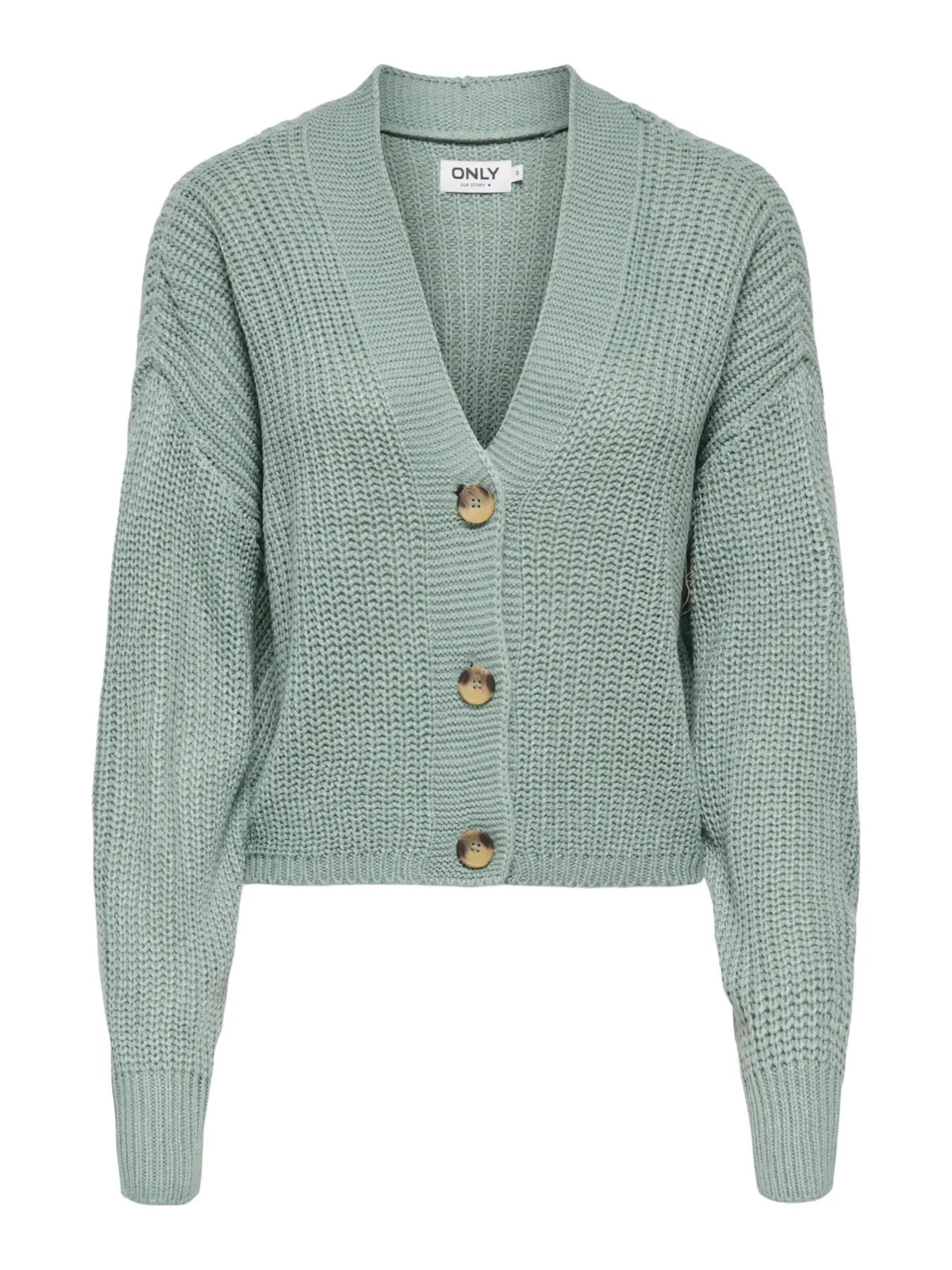 ONLY Strickjacke‌‌‌‌‌‌‌‌‌‌ in Grün: Vorderseite