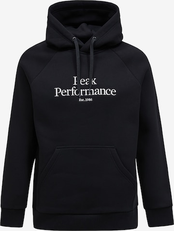 PEAK PERFORMANCE Sweatshirt in Black: front