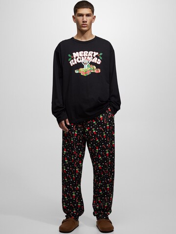 Pull&Bear Pyjama in Schwarz: predná strana