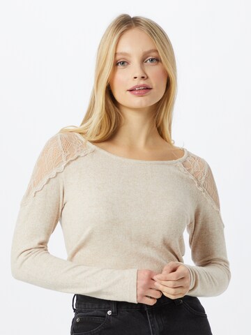 NAF NAF Shirt 'PRIMAS T1' in Beige: voorkant