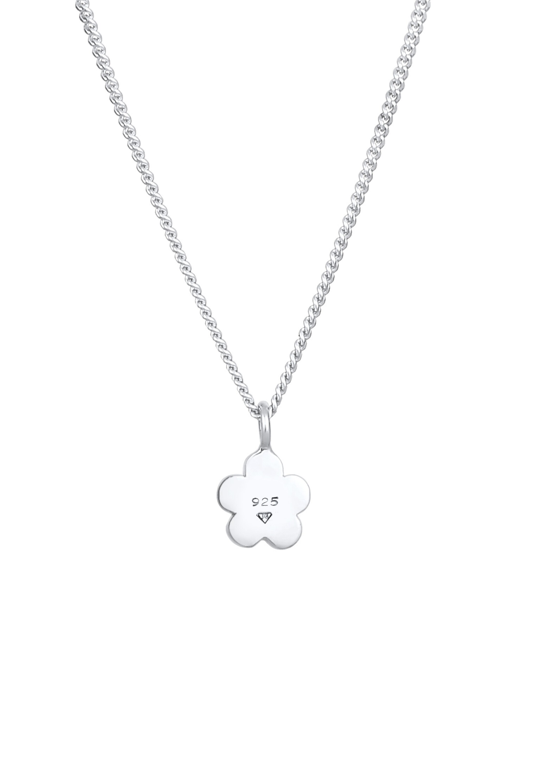 ELLI Halskette Blume in Silber