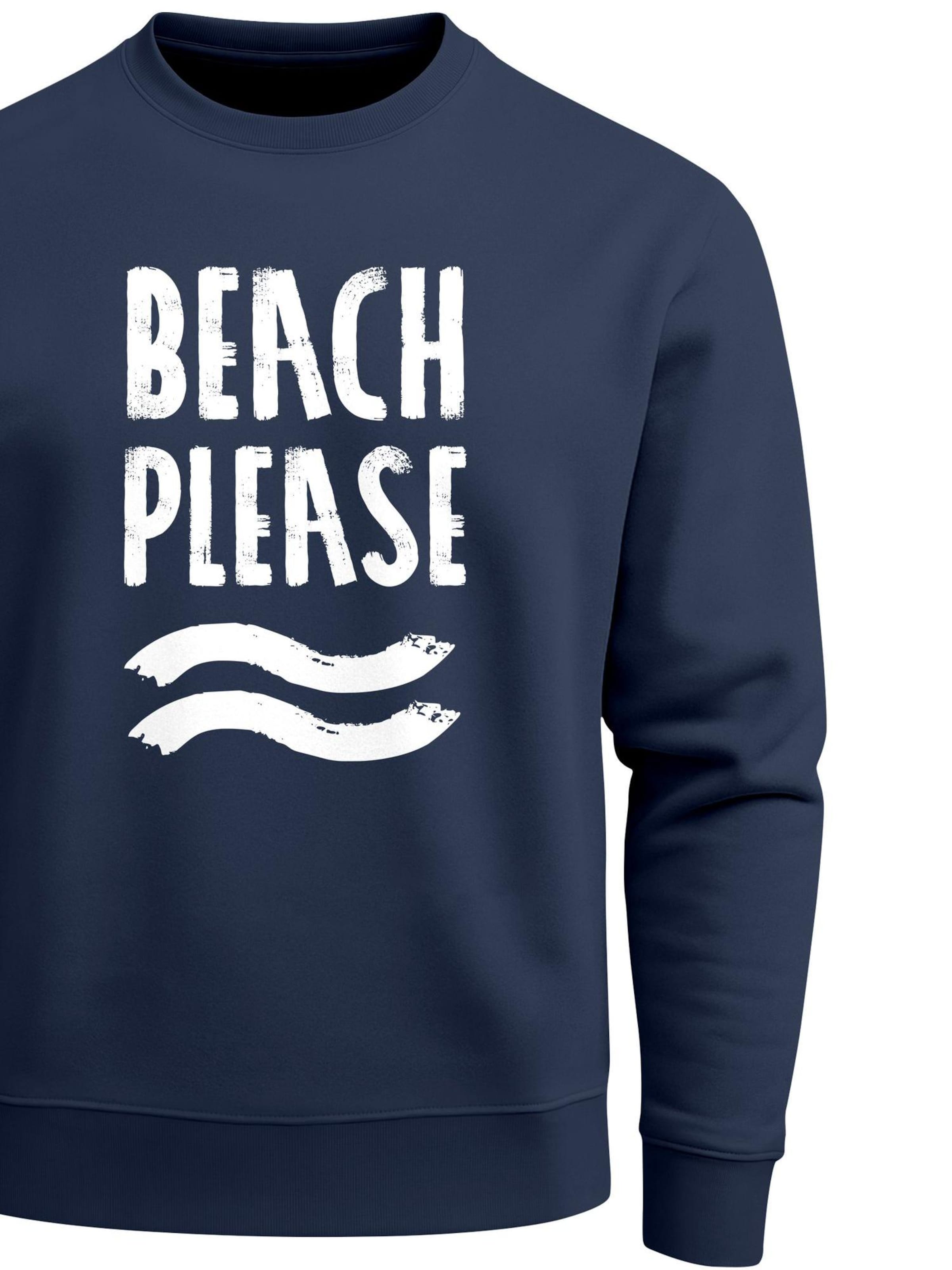 Neverless Sweatshirt 'Beach Please' in Blue