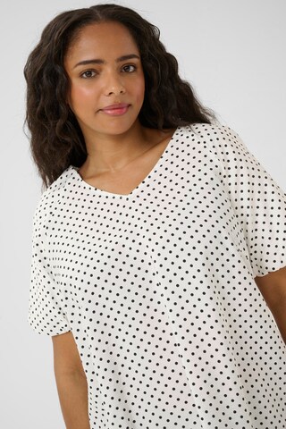 KAFFE CURVE Bluse 'Gina ' i hvid