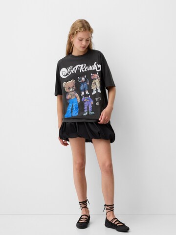 Bershka Shirt in Grey