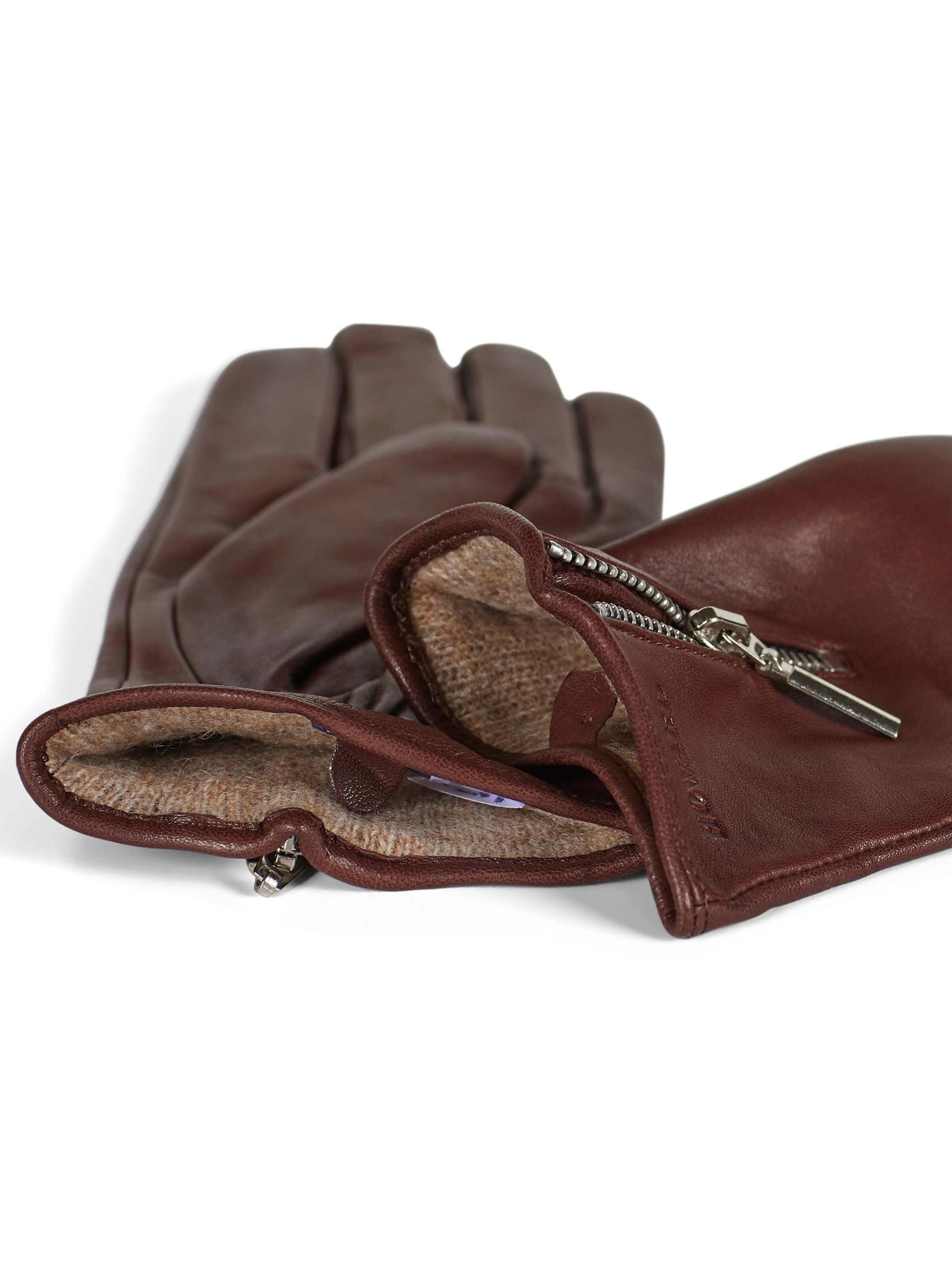 Howard London Full finger gloves 'Hannah' in Brown