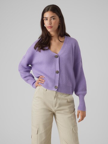 VERO MODA Strickjacke 'LEA' in Lila: Vorderseite