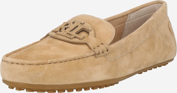 Lauren Ralph Lauren - Zapatillas 'BRYNN FLATS DRIVER' en beige: frente