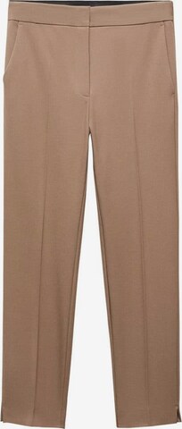 MANGO Pleated Pants 'Roque' in Brown: front