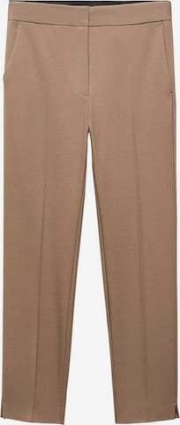MANGO Spodnie w kant 'Roque' w kolorze brązowy: przód
