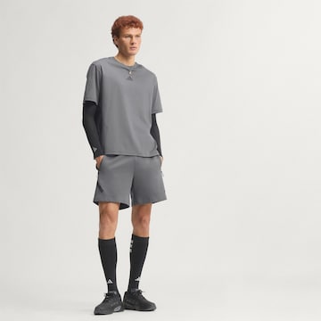 ADIDAS SPORTSWEAR Ohlapna forma Športne hlače 'Z.N.E.' | siva barva