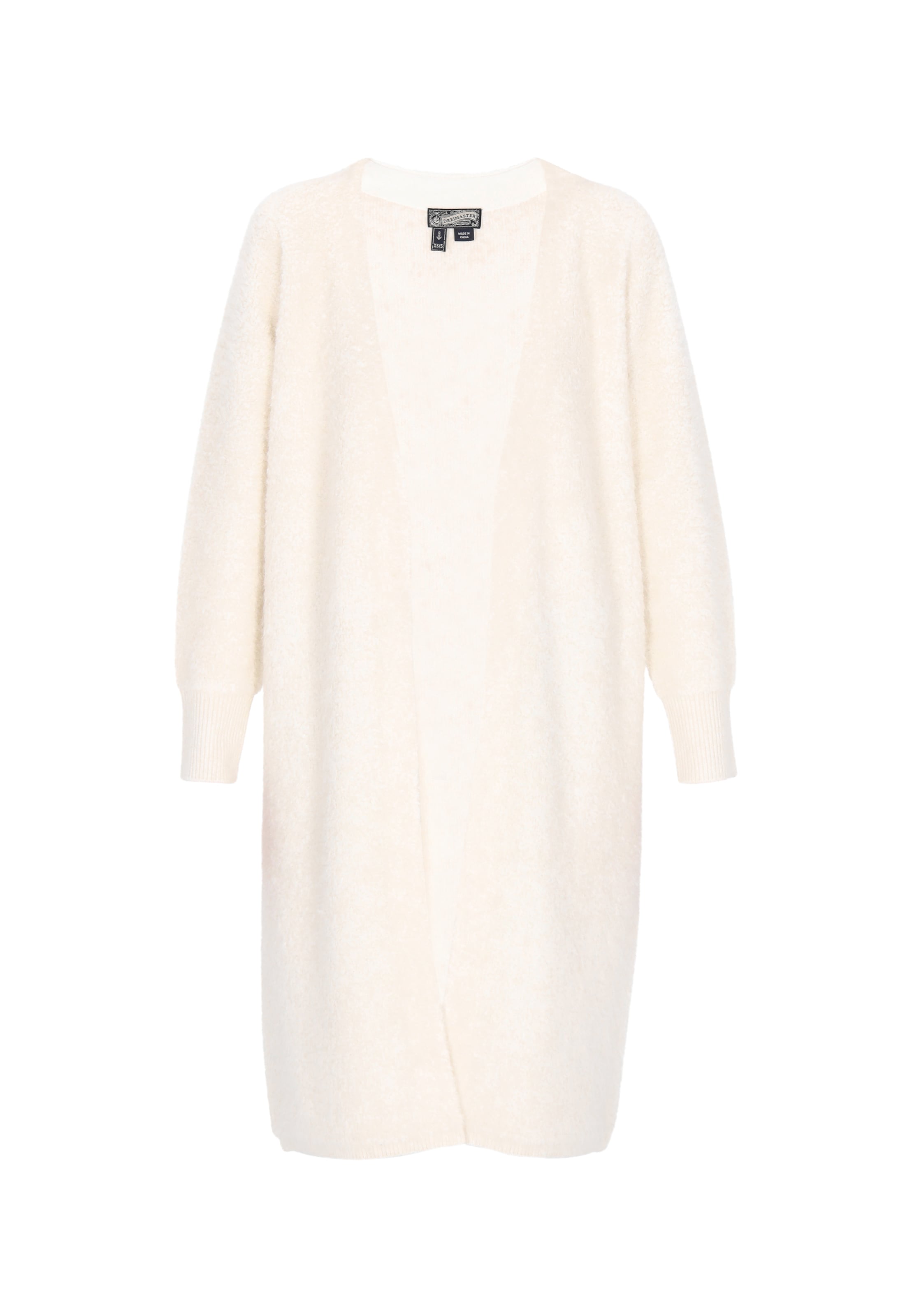 DreiMaster Vintage Strickjacke in Weiß: Vorderseite