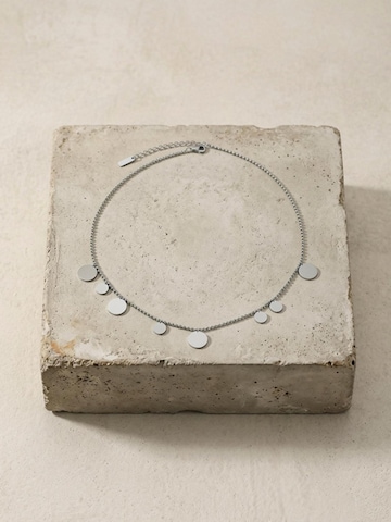 DNSK Copenhagen - Cadena 'NORA Waterproof Silver Stainless Steel Long Necklace – Brushed Finish' en plata