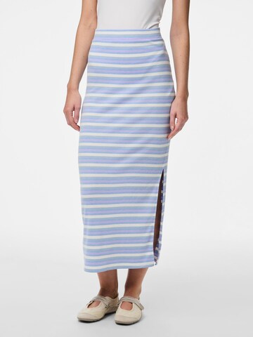 PIECES Rok 'PCJayjay' in Blauw: voorkant