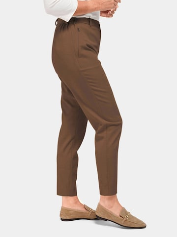 Coupe slim Pantalon 'CARLA ' Goldner en marron