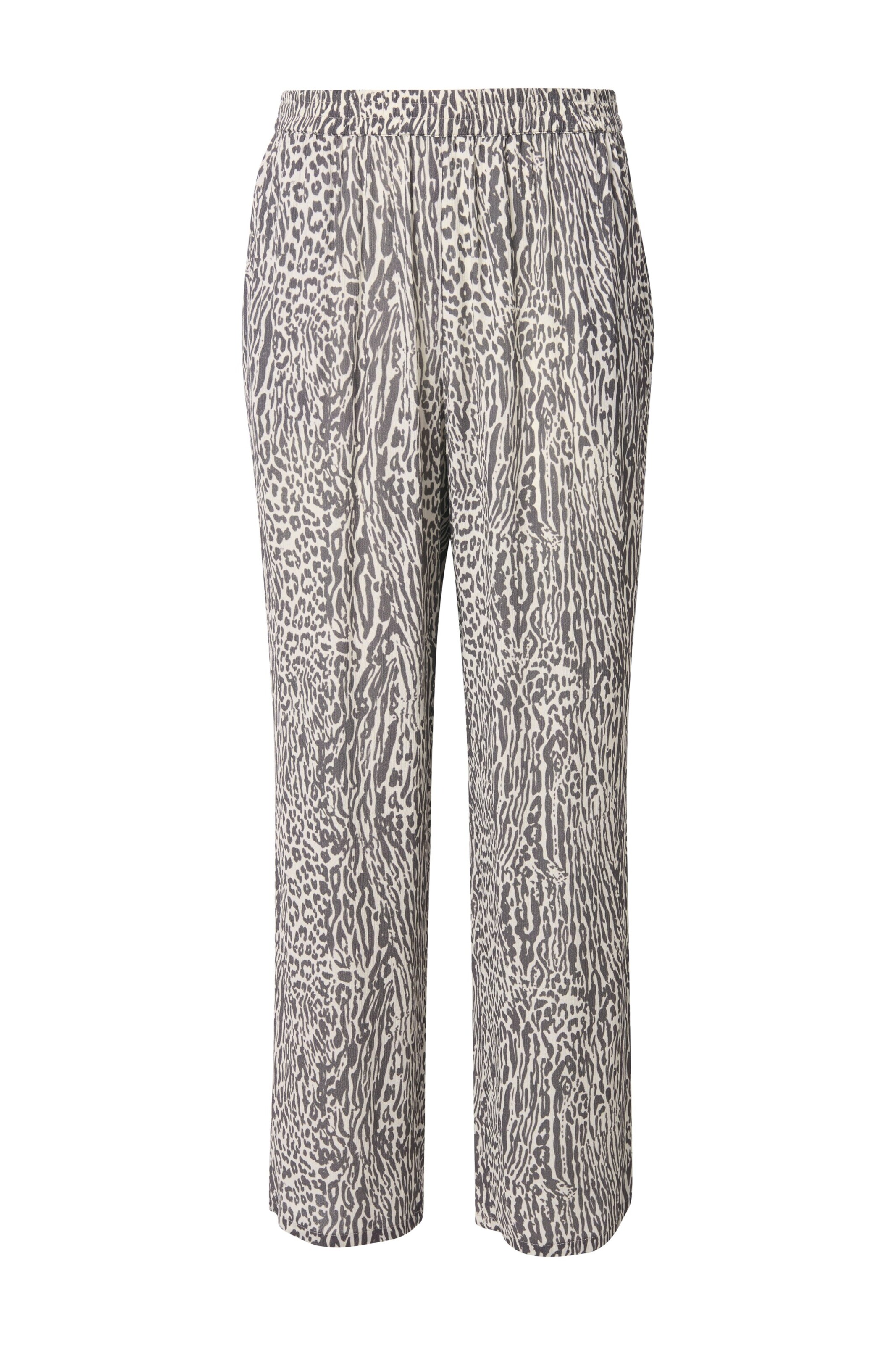 Ulla Popken Wide Leg Hose in Weiß: Vorderseite