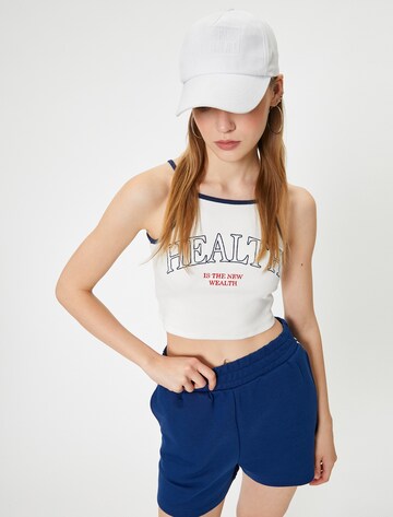 Koton Knitted Top in White: front