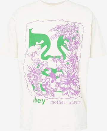 Obey T-Shirt 'MOTHER NATURE' in Weiß: predná strana