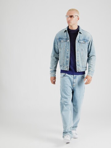 WRANGLER Sweter 'OMBRE KNIT' w kolorze niebieski