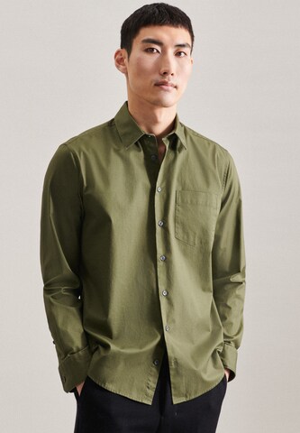 SEIDENSTICKER Regular fit Overhemd 'Schwarze Rose' in Groen: voorkant