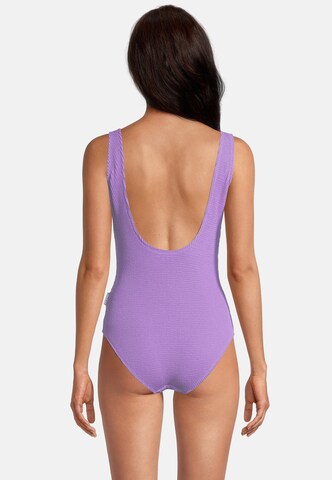BECO the world of aquasports Bralette Swimsuit 'Crinkle Classic' in Purple